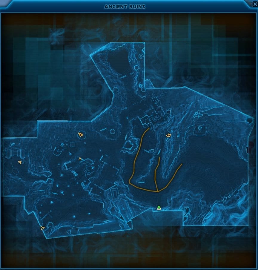 Für die letzte Rune geht es an den nordwestlichen Kartenrand der Ancient Ruins.