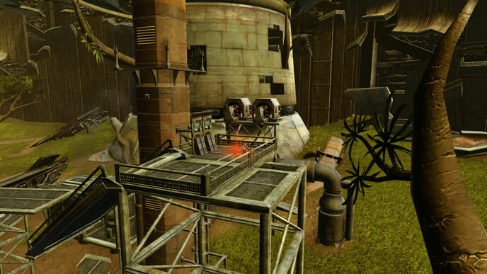 Das Datacron wartet oben auf der Gitterplattform.